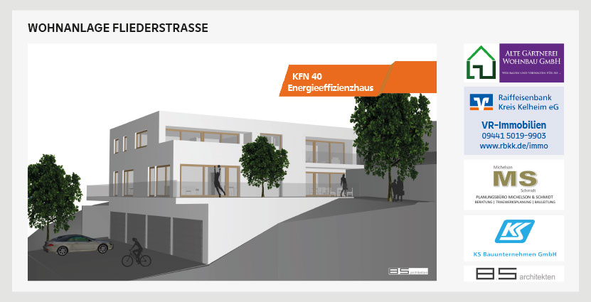 Die Alte Gärtnerei Wohnbau GmbH errichtet in Saal an der Donau das Projekt Fliederstrasse